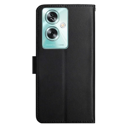 HT02 For Oppo A79 5G / A2 5G Case Genuine Cow Leather Stand Wallet Cell Phone Cover
