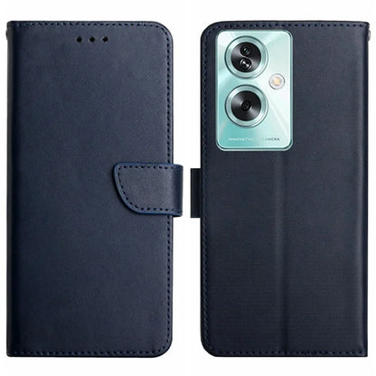 HT02 For Oppo A79 5G / A2 5G Case Genuine Cow Leather Stand Wallet Cell Phone Cover