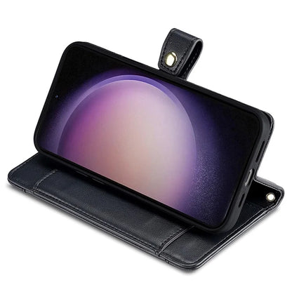 For Samsung Galaxy A05s 4G Case Zipper Pocket Wallet PU Leather Phone Cover with 2 Straps