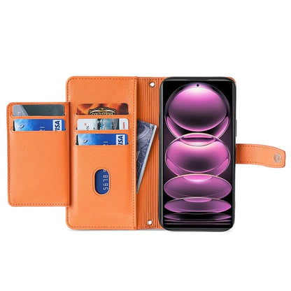 For Xiaomi Redmi K60 Ultra / 13T / 13T Pro Case Leather Zipper Wallet Stand Phone Cover with Long and Short Strap
