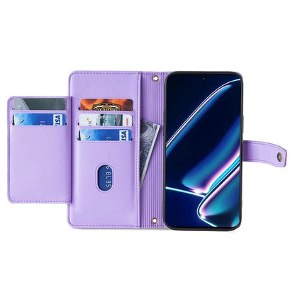 For Realme 11x 5G / 11 5G (Global) Case Wallet Stand Leather Cellphone Cover with 2 Straps