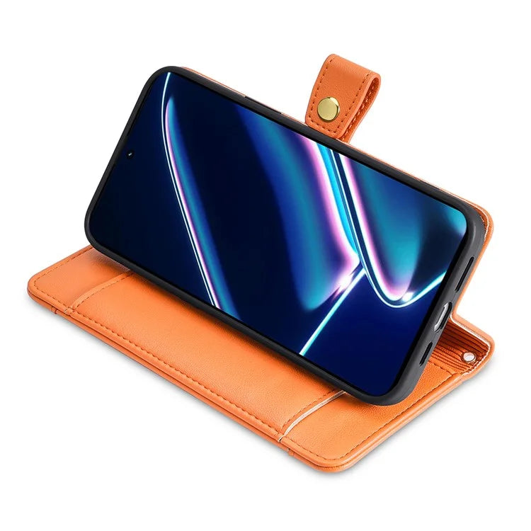 For Realme 11x 5G / 11 5G (Global) Case Wallet Stand Leather Cellphone Cover with 2 Straps