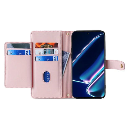 For Realme 11x 5G / 11 5G (Global) Case Wallet Stand Leather Cellphone Cover with 2 Straps