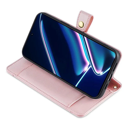 For Realme 11x 5G / 11 5G (Global) Case Wallet Stand Leather Cellphone Cover with 2 Straps