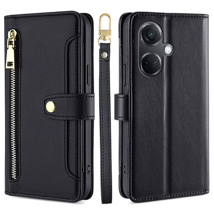 For OnePlus Nord CE3 5G Case PU Leather Wallet Stand Cellphone Cover with 2 Straps