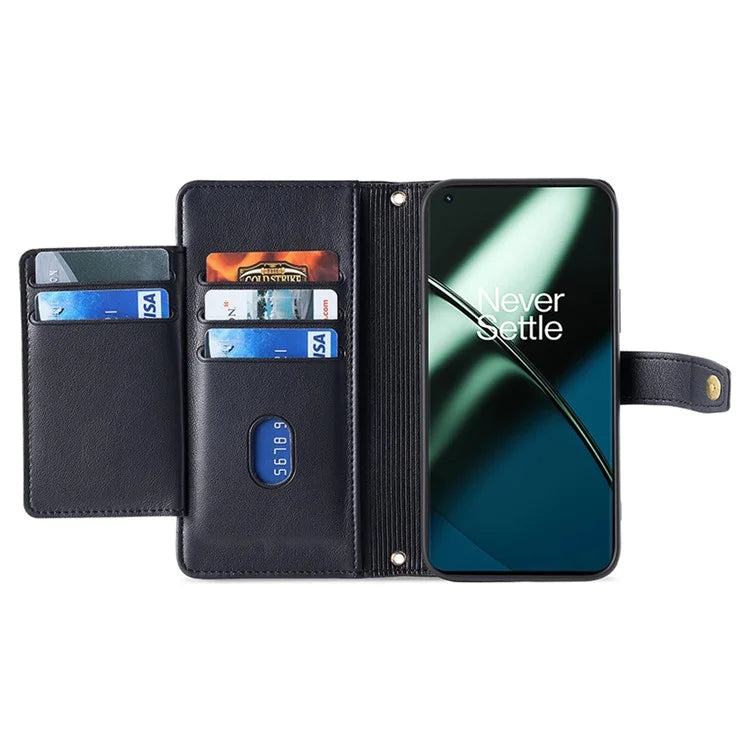 For OnePlus Nord CE3 5G Case PU Leather Wallet Stand Cellphone Cover with 2 Straps