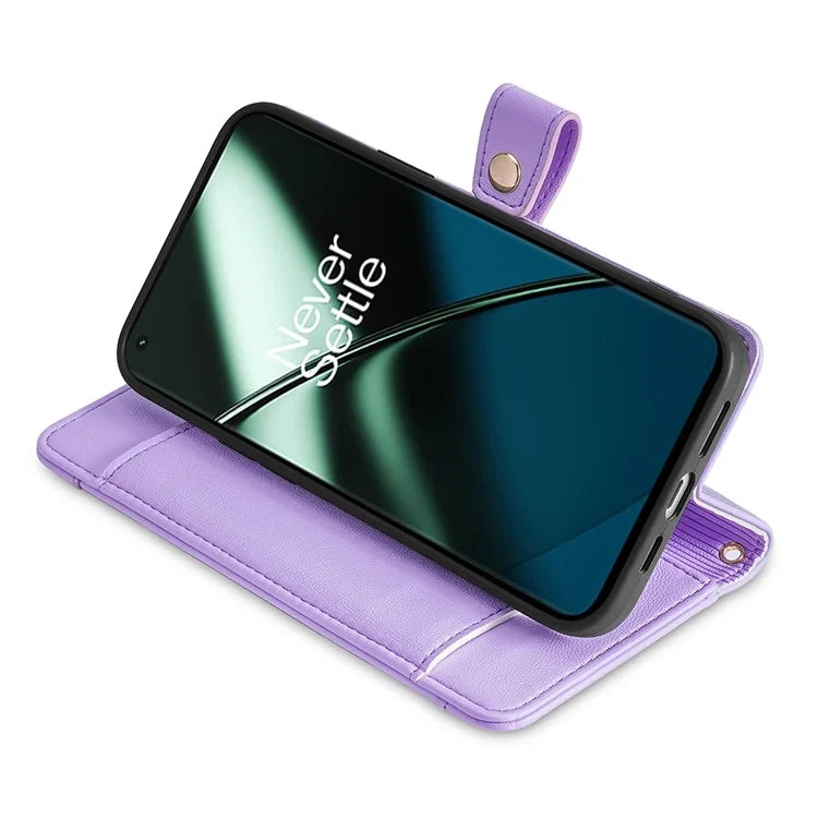 For OnePlus Nord CE3 5G Case PU Leather Wallet Stand Cellphone Cover with 2 Straps