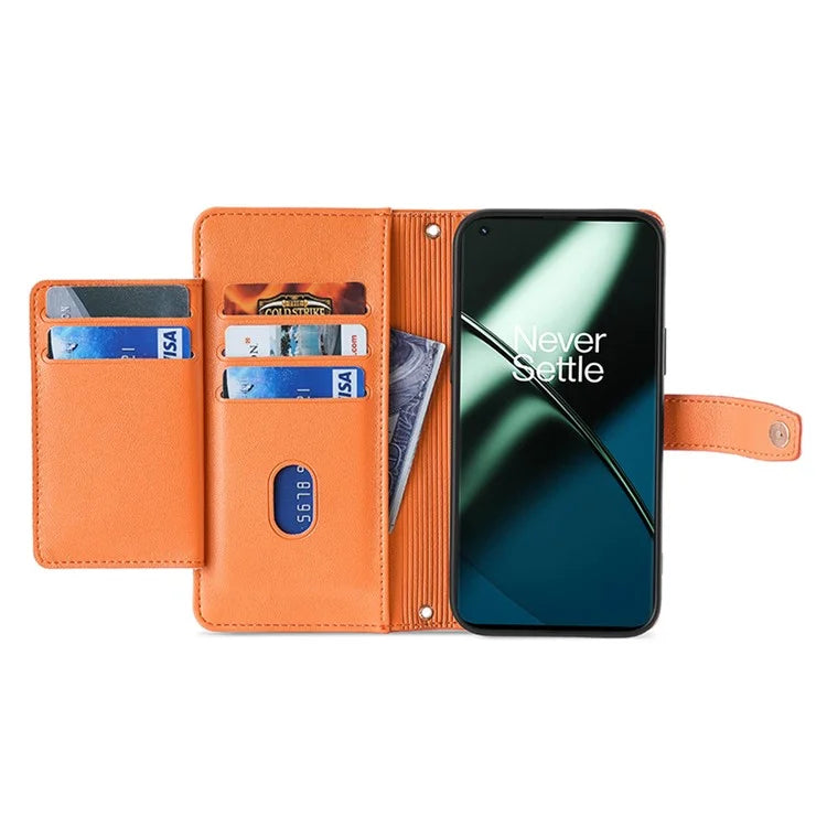 For OnePlus Nord CE3 5G Case PU Leather Wallet Stand Cellphone Cover with 2 Straps