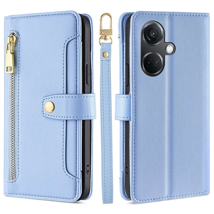 For OnePlus Nord CE3 5G Case PU Leather Wallet Stand Cellphone Cover with 2 Straps
