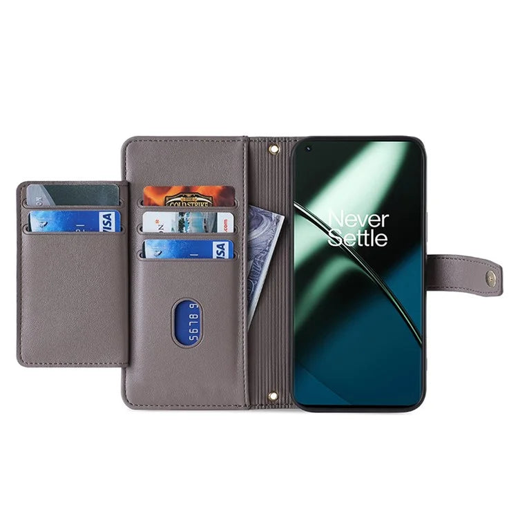 For OnePlus Nord CE3 5G Case PU Leather Wallet Stand Cellphone Cover with 2 Straps