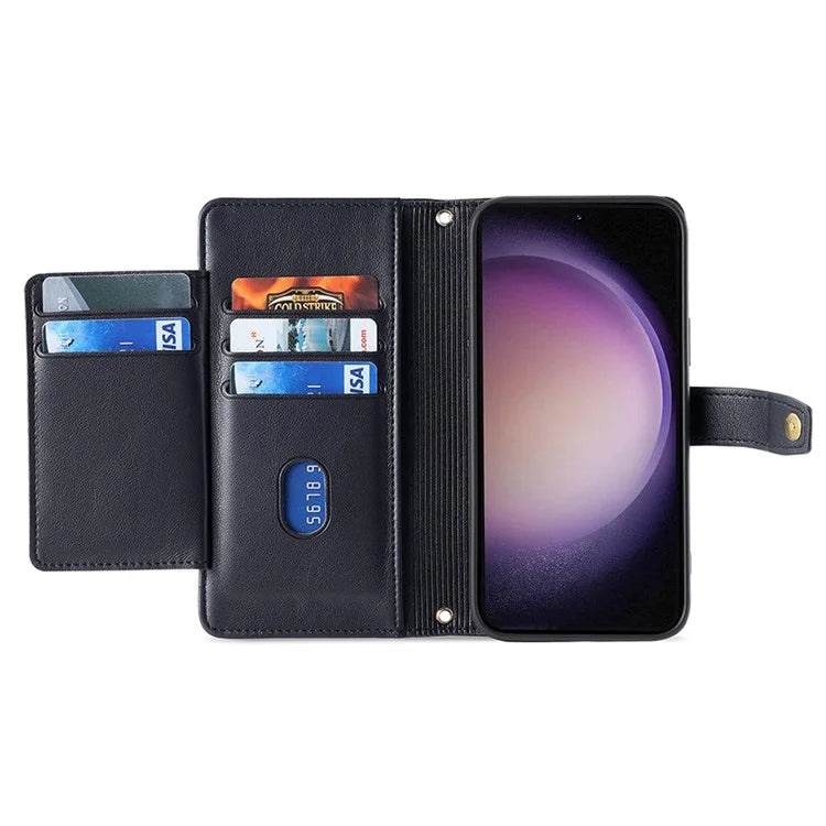 For Samsung Galaxy A05 4G Case Multiple Card Slots Wallet Phone Cover with 2 Straps