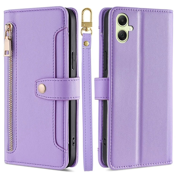 For Samsung Galaxy A05 4G Case Multiple Card Slots Wallet Phone Cover with 2 Straps