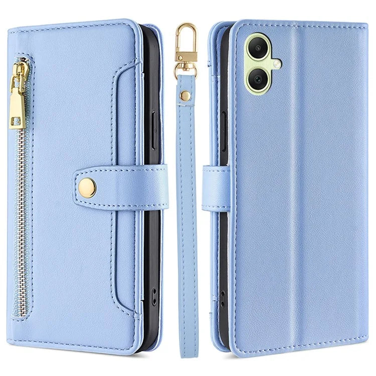 For Samsung Galaxy A05 4G Case Multiple Card Slots Wallet Phone Cover with 2 Straps