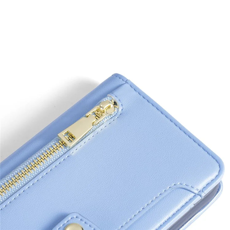 For Samsung Galaxy A05 4G Case Multiple Card Slots Wallet Phone Cover with 2 Straps