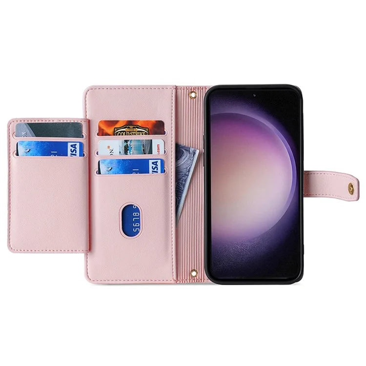For Samsung Galaxy A05 4G Case Multiple Card Slots Wallet Phone Cover with 2 Straps
