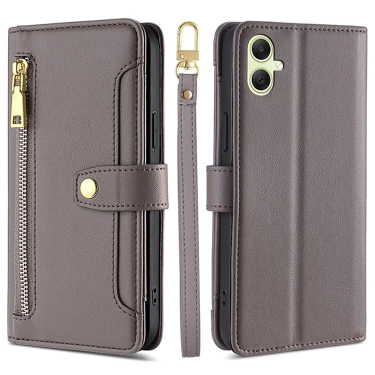 For Samsung Galaxy A05 4G Case Multiple Card Slots Wallet Phone Cover with 2 Straps