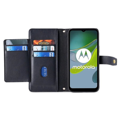 For Motorola Moto G84 5G Case Zipper Wallet Multifunction Phone Cover with 2 Straps