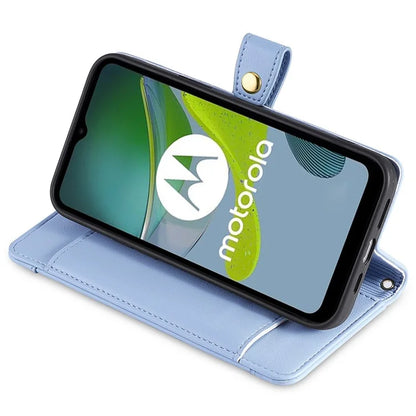 For Motorola Moto G84 5G Case Zipper Wallet Multifunction Phone Cover with 2 Straps