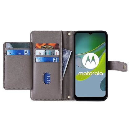 For Motorola Moto G84 5G Case Zipper Wallet Multifunction Phone Cover with 2 Straps