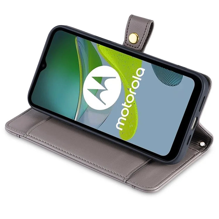 For Motorola Moto G84 5G Case Zipper Wallet Multifunction Phone Cover with 2 Straps