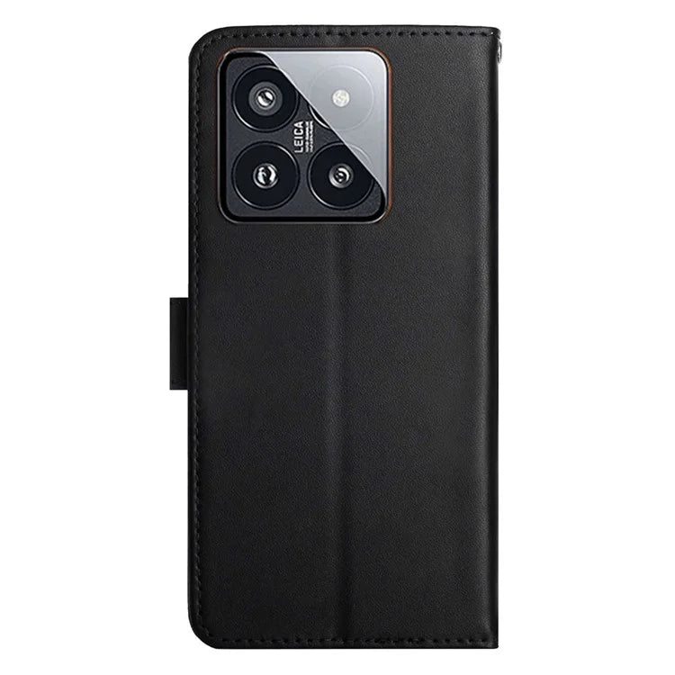 HT02 For Xiaomi 14 Pro Case Magnetic Soft Genuine Cow Leather Phone Cover