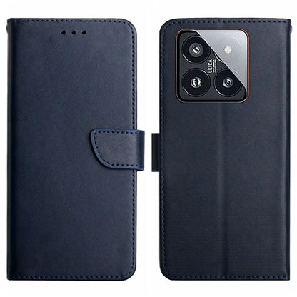 HT02 For Xiaomi 14 Pro Case Magnetic Soft Genuine Cow Leather Phone Cover