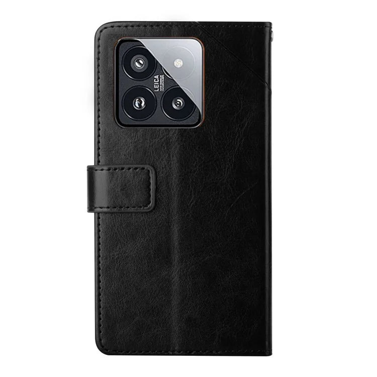 HT01 For Xiaomi 14 Pro Case Imprinted Anti-drop Leather Smart Phone Cover