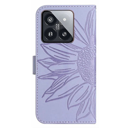 HT04 For Xiaomi 14 Pro Leather Case Skin-touch Phone Wallet Cover with Wrist Strap