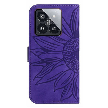 HT04 For Xiaomi 14 Pro Leather Case Skin-touch Phone Wallet Cover with Wrist Strap