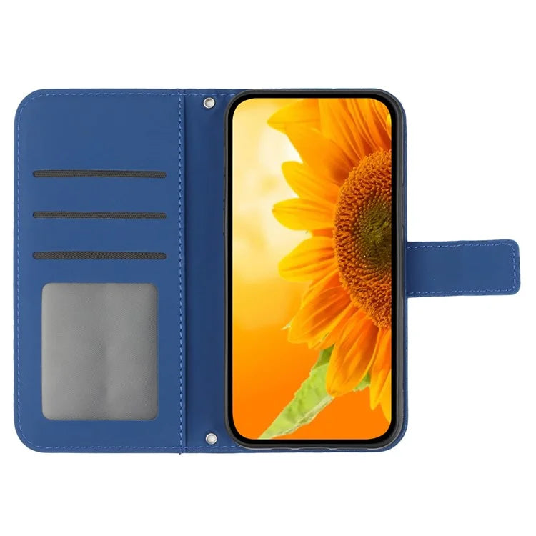 HT04 For Xiaomi 14 Pro Case Skin-touch Wallet Stand Leather Cover with Shoulder Strap