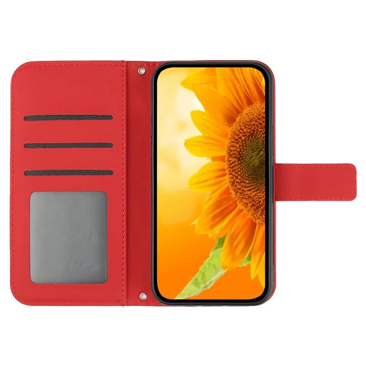 HT04 For Xiaomi 14 Pro Case Skin-touch Wallet Stand Leather Cover with Shoulder Strap