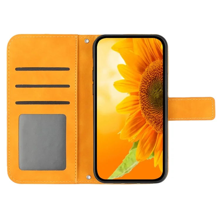HT04 For Xiaomi 14 Pro Case Skin-touch Wallet Stand Leather Cover with Shoulder Strap