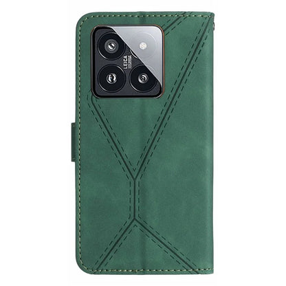 HT05 For Xiaomi 14 Pro Case Imprinted Soft PU Leather Skin-touch Phone Cover