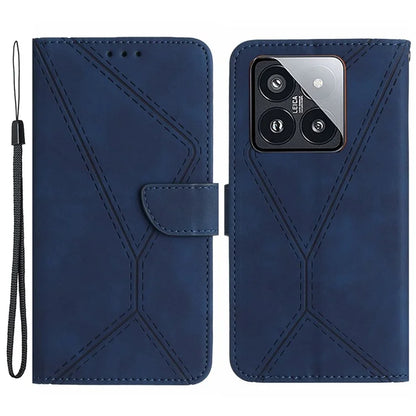 HT05 For Xiaomi 14 Pro Case Imprinted Soft PU Leather Skin-touch Phone Cover