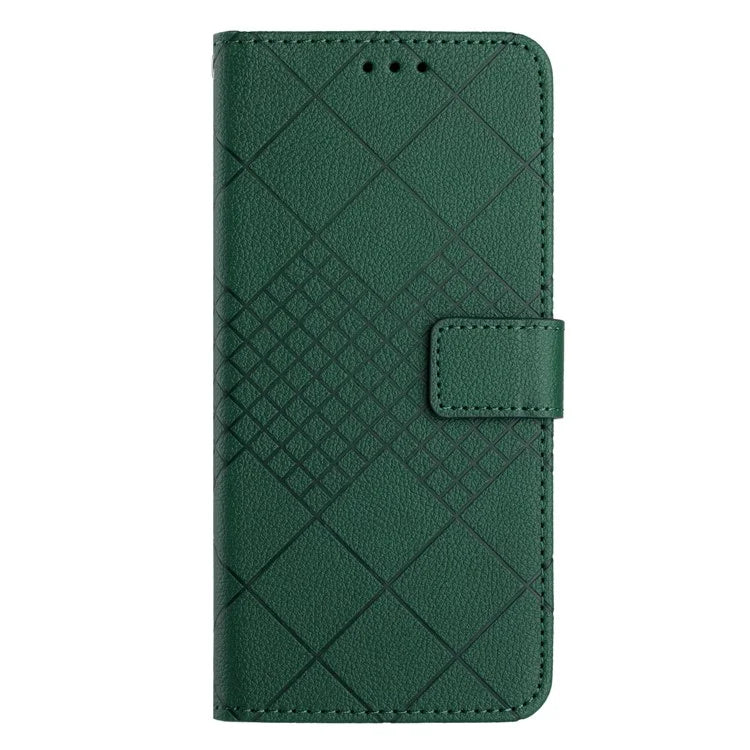 HT06 For Xiaomi 14 Case Anti-scratch Imprint PU Leather Litchi Texture Smart Phone Cover
