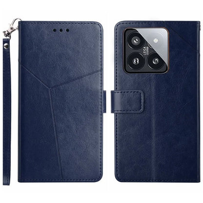 HT01 For Xiaomi 14 Case Imprinted Leather Phone Cover with Stand and Wallet