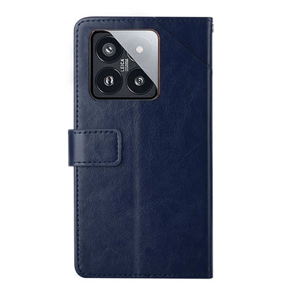 HT01 For Xiaomi 14 Case Imprinted Leather Phone Cover with Stand and Wallet