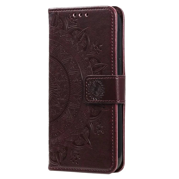 For Xiaomi 14 Pro Case Mandala Flower Imprinted Leather Phone Wallet Cover with Stand