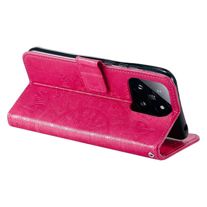 For Xiaomi 14 Pro Case Mandala Flower Imprinted Leather Phone Wallet Cover with Stand