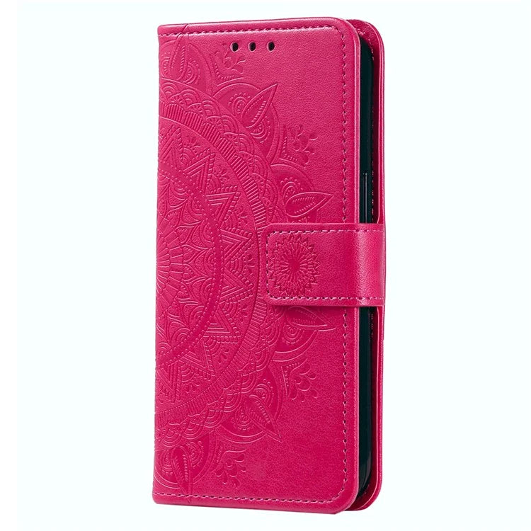 For Xiaomi 14 Pro Case Mandala Flower Imprinted Leather Phone Wallet Cover with Stand
