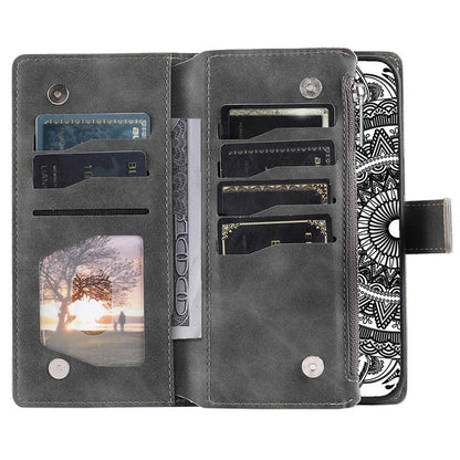 For Xiaomi 14 Pro Case Imprinted Phone Cover Slim-Fit Phone Shell Leather Wallet with Strap