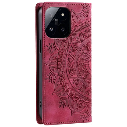 Style-010 For Xiaomi 14 Pro Case Imprinted Mandala Flower Leather Phone Cover