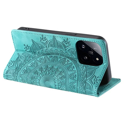 Style-010 For Xiaomi 14 Pro Case Imprinted Mandala Flower Leather Phone Cover