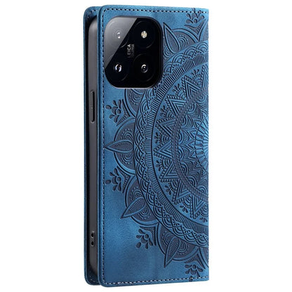 Style-010 For Xiaomi 14 Pro Case Imprinted Mandala Flower Leather Phone Cover