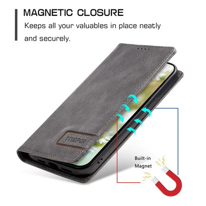 TTUDRCH Style 007 For Xiaomi 14 Pro Case RFID Blocking Leather Wallet Phone Cover