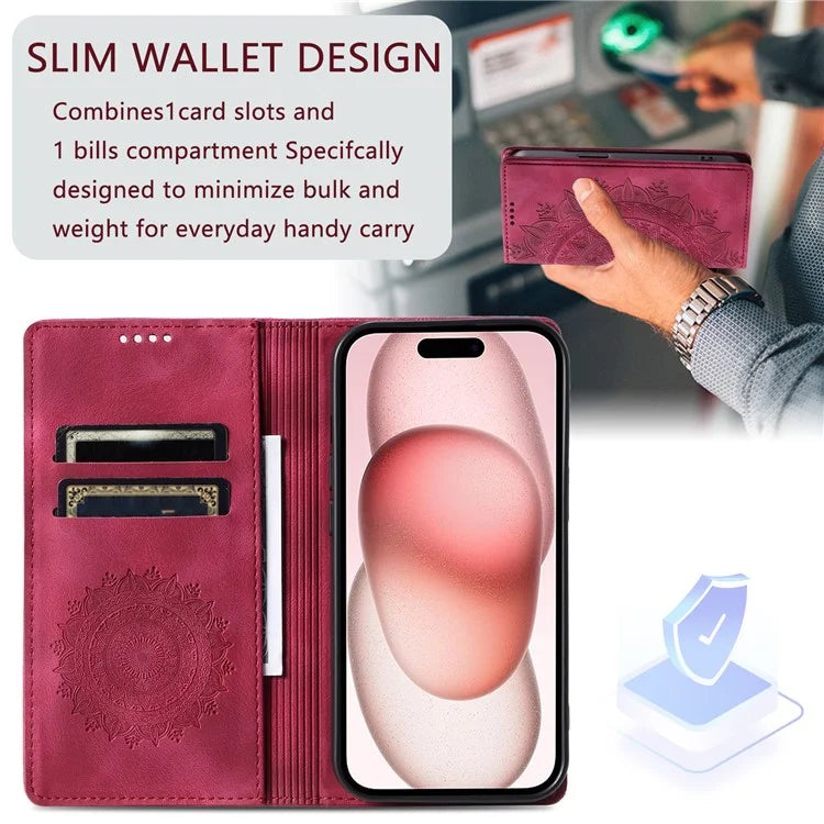 For iPhone 14 Pro Max Case Magnetic Closure Leather Phone Cover