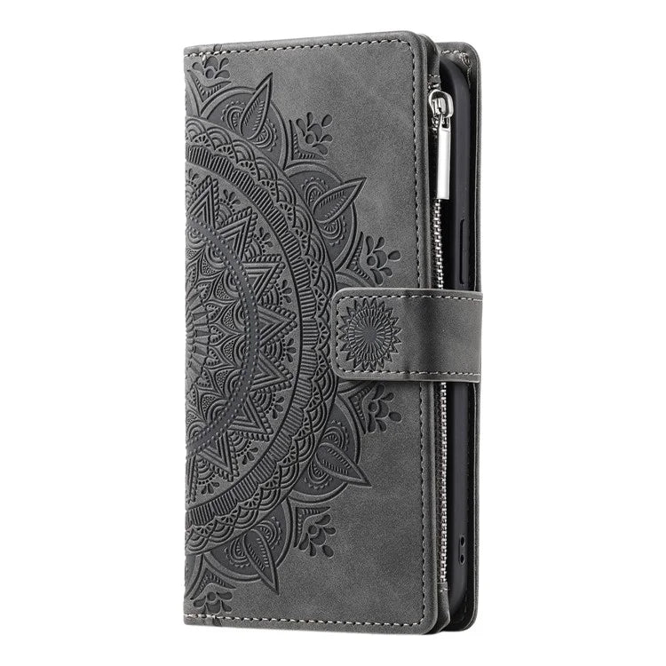 006 For Xiaomi 14 Case Slim-Fit Phone Shell Leather Wallet Imprinted Phone Cover with Strap