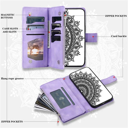006 For Xiaomi 14 Case Slim-Fit Phone Shell Leather Wallet Imprinted Phone Cover with Strap