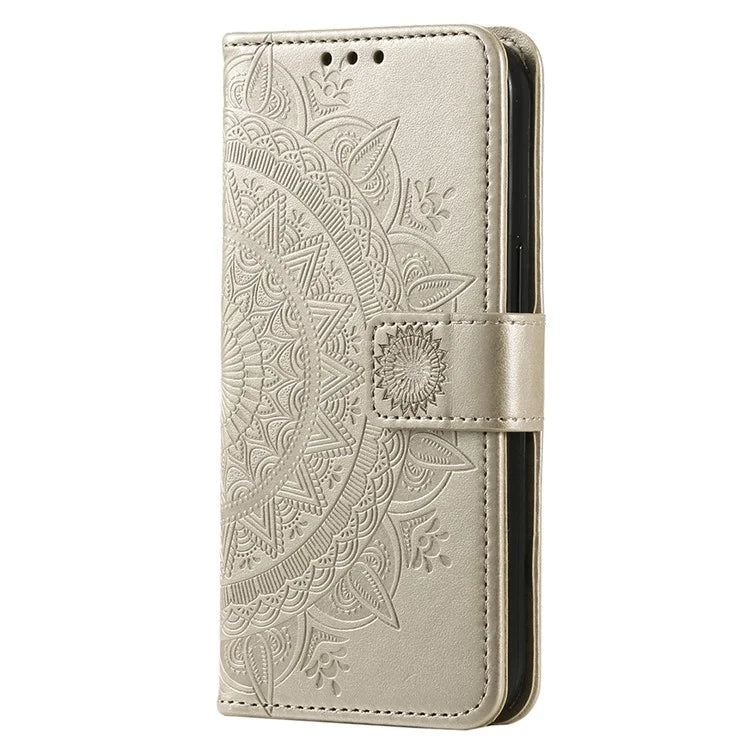 For Xiaomi 14 Case Mandala Flower Imprint Leather Wallet Phone Cover with Strap