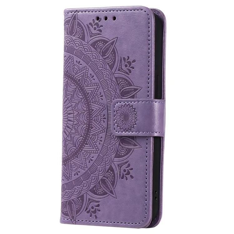 For Xiaomi 14 Case Mandala Flower Imprint Leather Wallet Phone Cover with Strap